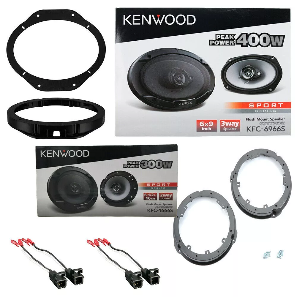 Kenwood Front Rear door coaxial speakers install kit for 2015 2018