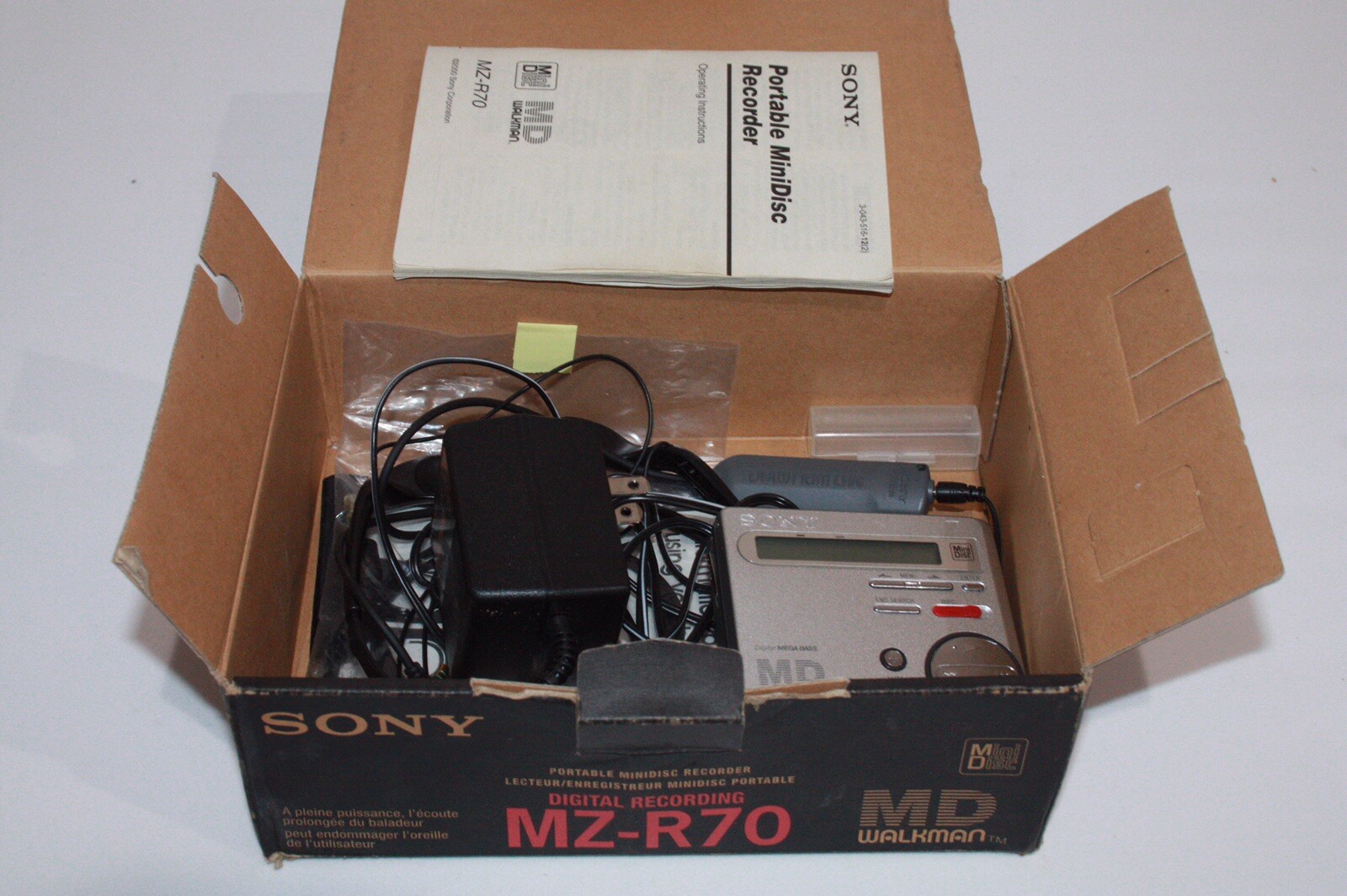 Sony MZR70 MD Walkman MiniDisc Digital Recorder Player RARE TESTED