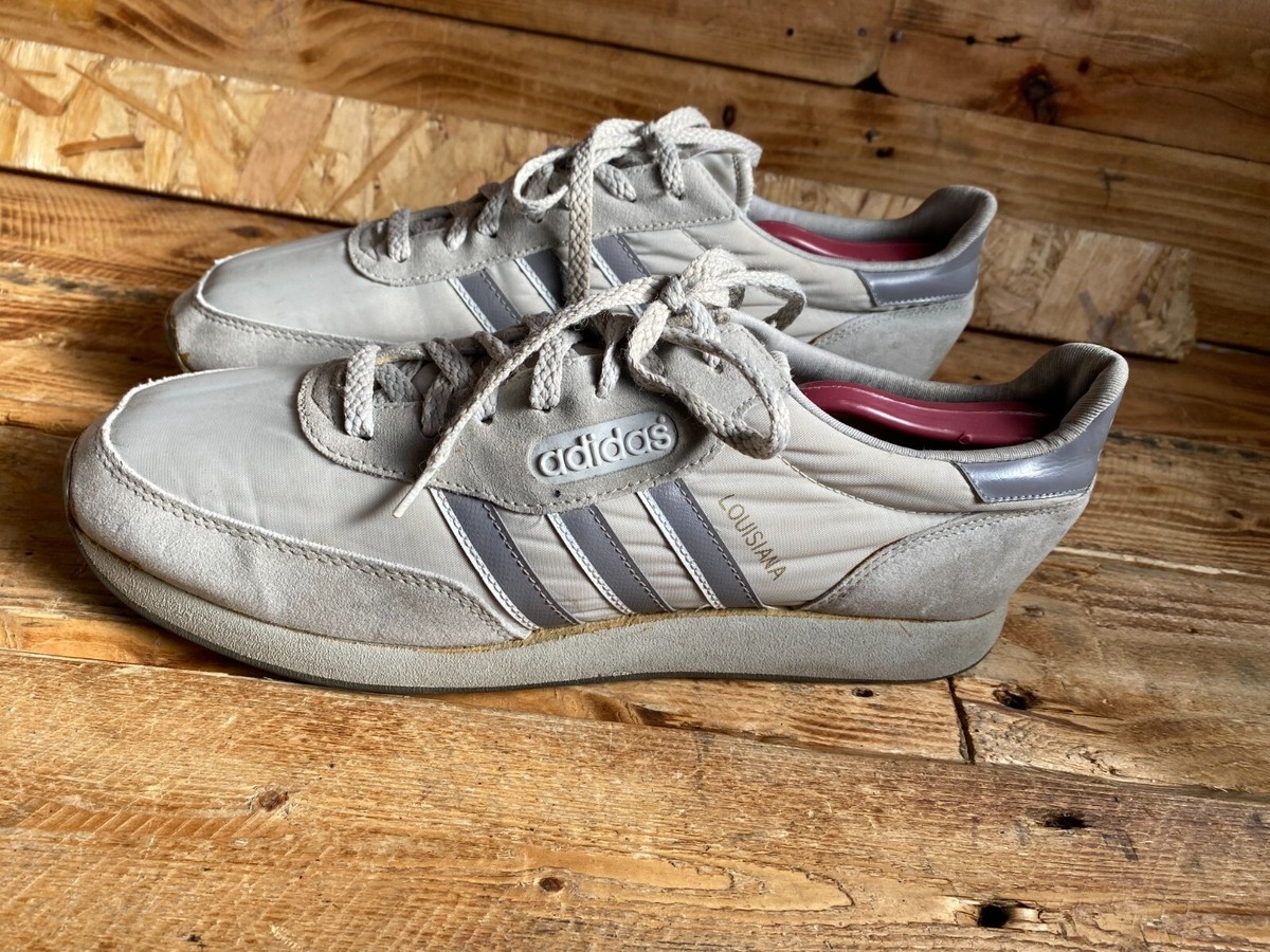 Vintage Adidas 80's louisiana grey sneakers , made in i taiwan sz