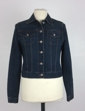 Rocawear Vintage Women's Jacket Size S Navy Cotton Rich Trucker Used F2