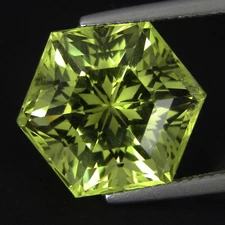 10.66Cts Fine Quality Natural Lemon Quartz 13.8mm Loose Gem Hexagonal Cut