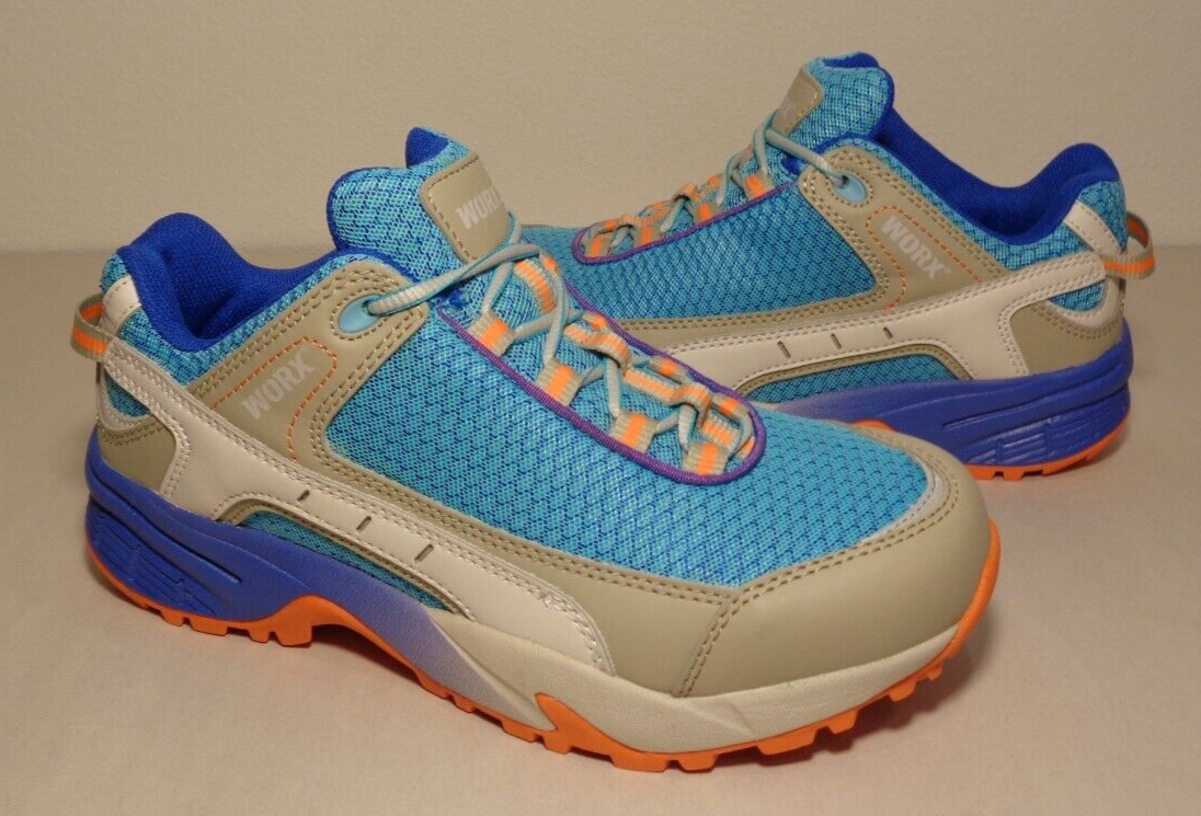 WORX by Red Wing Size 7 Wide OXFORD ALUMINUM TOE Blue Women's Work