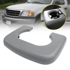 Fit 1997-2003 Ford  F150 Center Console Cup Holder Armrest Cover Pad Trim Gray