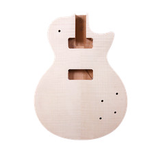 Unfinished DIY Electric Guitar Body Mahogany Flame Maple Veneer HH Pickup