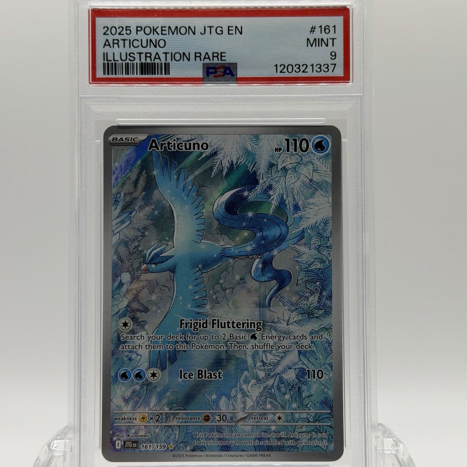 Pokemon TCG Journey Together Articuno #161/159 Illustration Rare PSA 9 MINT