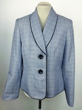 Evan-Picone Women s Blazer Size 6 Black Label Blue Lined Two Button Tailored