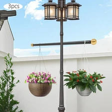 3Pcs Lamp Post Cross Arms Ladder Rest Replacement for Outdoor Light Post & Pole