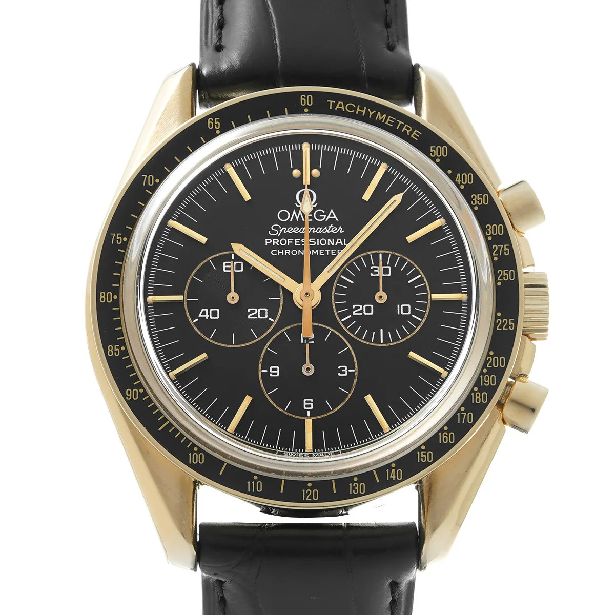 Omega Speedmaster 3694.50 Yellow Gold Black