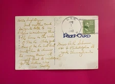 WWII 1940 Postcard From USS Mahan To PA Ship Was Hit By Kamikaze, Sank