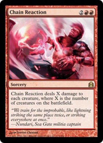 1x Chain Reaction MTG - Commander 2011 - Moderate Play