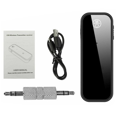 Bluetooth 5.0 Audio Transmitter Receiver Adapter 3.5 AUX Cable Car USB Wireless