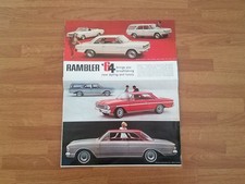 1964 American Motors Rambler Poster Brochure Catalog Ambassador Amc Wagon 1964 American Motors Rambler Poster Brochure Catalog Ambassador Amc Wagon