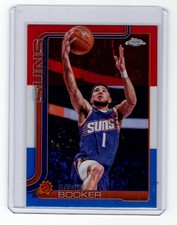 2025-26 Topps Chrome Devin Booker Red White and Blue Refractor #195