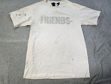 Vlone Friends Shirt Mens Small White Rhinesto...
