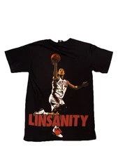 NBA NEW YORK KNICKS JEREMY LIN LINSANITY UNK BRAND T-Shirt Size SMALL