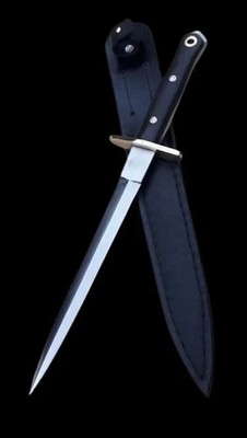 CUSTOM HANDMADE D2 TOOL STEEL HUNTIN DAGGER BOWIE KNIFE CAMPING KNIFE&SHEATH