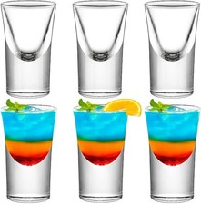 INFTYLE Shot Glasses Set of 6 with Heavy Base 0.5oz Cute Glass Cups Bulk Mini