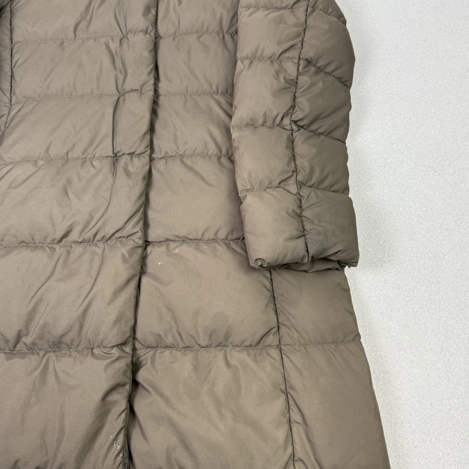 Chaqueta Uniqlo Mujer Pequeña Marrón Ultra Ligera Plumón Abrigo Largo Puffer Acolchado Con Capucha Foto 3 de 4
