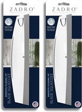 Zadro Silicone Squeegee with Hanging Hook Water Blade for Cleaning White/Gray