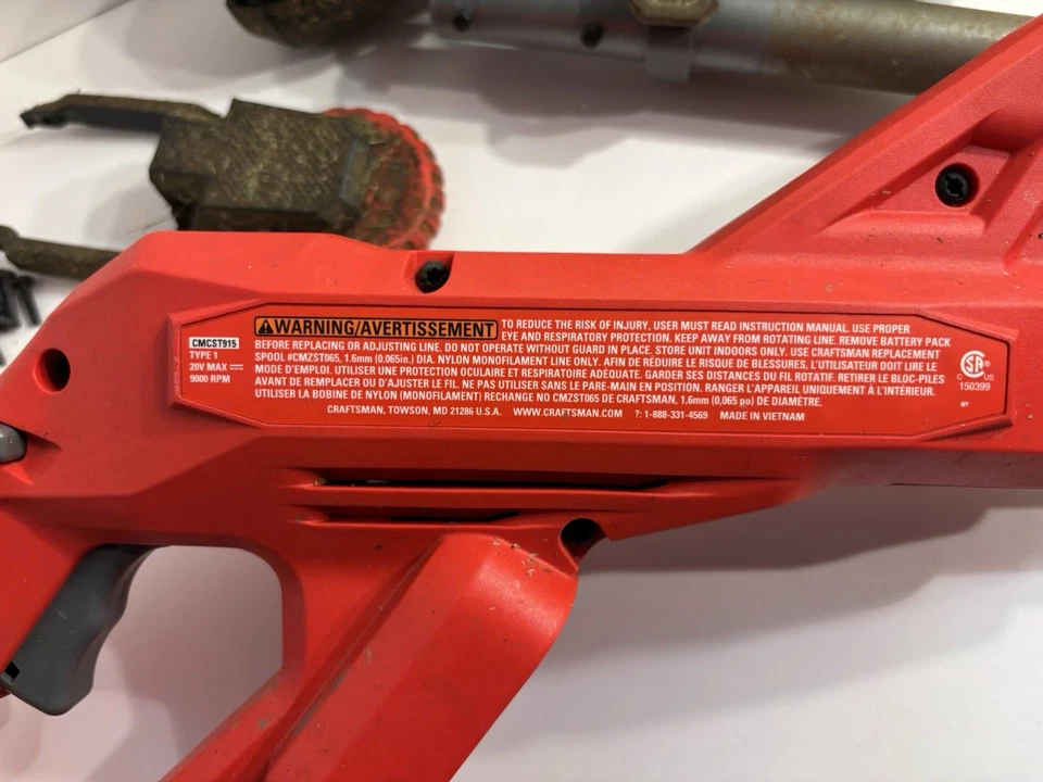 *FOR PARTS OR REPAIR* CRAFTSMAN CMCST915 20V Max 10-in String Trimmer and Edger - Image 4 of 4