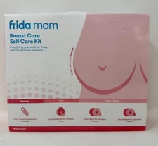 Frida Mom Breast Care Self Care Kit 2-in-1 Lactation Massager With 2 Warmers New