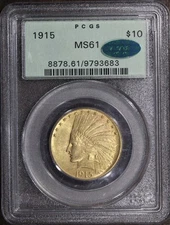1915 (MS61 CAC) Indian Head Gold Eagle $10 PCGS OGH - Old Holder