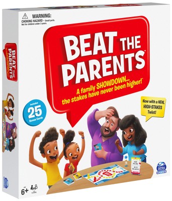 Beat The Parents Classic Family Trivia Game, Vs Parents, with 25 Bonus Cards ...