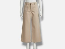 Epic Threads Kid's Girls Beige Twill Patch-Pocket Wide-Leg Pants Size 5