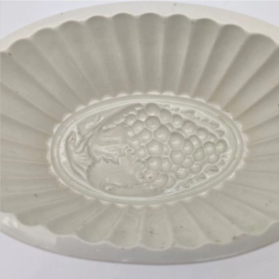 Molde culinario vintage de gelatina de comida de uva Copeland Spode 6”x8” gres Inglaterra Foto 2 de 4