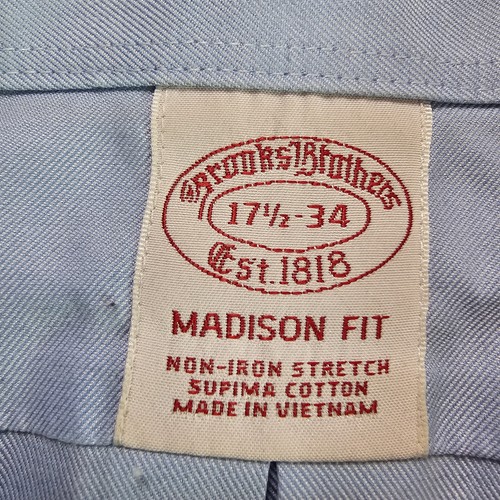 Brooks Brothers Madison Fit Non-Iron Stretch Supima Cotton Dress Men’s 17½-34 - Picture 4 of 8
