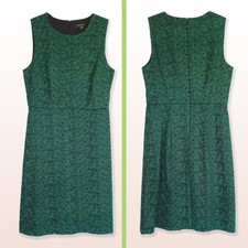 Ann Taylor Green Lace Floral Shift Dress Size 0