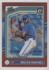 2024 Panini Donruss Optic Rated Prospects Red Prizm 86/99 Orelvis Martinez oh8