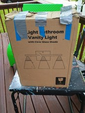 Three Light Bathroom Vanity Light With Clear Glass Shade