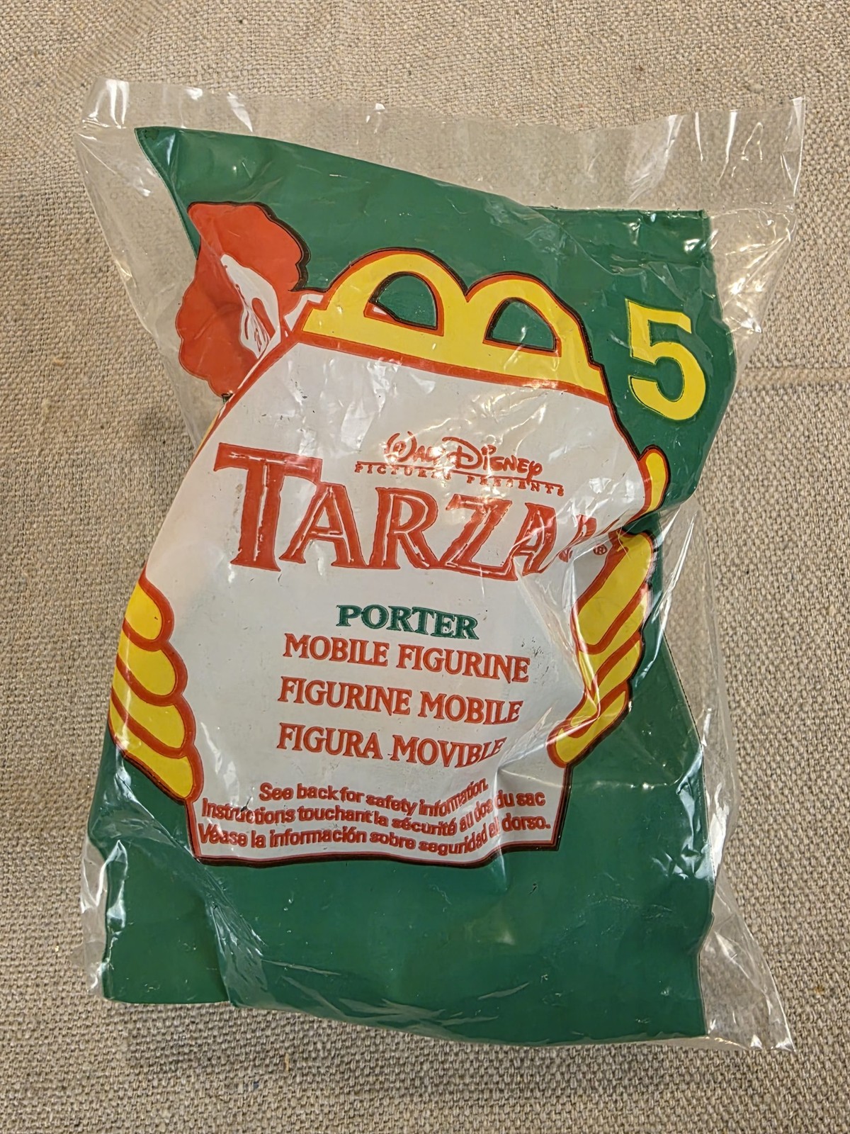 Disney Tarzan Porter #5 McDonald's Happy Meal Toy 1999 New