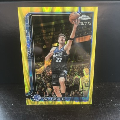 Franz Wagner 2025-26 Topps Chrome Update Yellow RayWave #/275 Orlando Magic #39