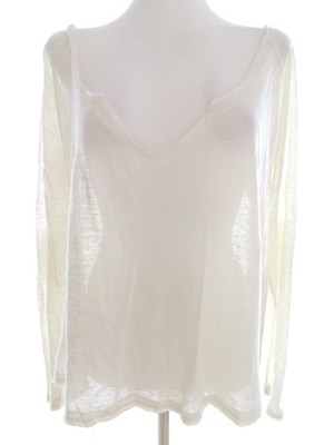 BARFOTA Damen Pullover Gr. L Creme Acryl Leichter Strick Langer Ärmel Pailletten