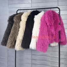 Women Imitation Fur Loose Coat Winter Big Lapel Warm Jacket Furry Casual Outwear