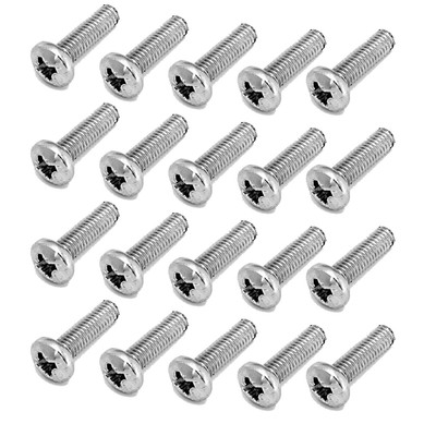 20 x Penn Elcom S1160 20 mm lange Zink Pozidriv Linsenkopfschraube mit M6 Gewinde