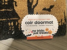 Halloween Haunted House Coir Doormat 18x30in Non-slip Durable Rectangle