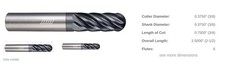 Helical 82592 - 6 fletów, kulka - frez trzpieniowy do stali, żeliwo, tytan