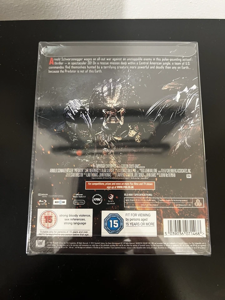 PREDATOR 3D Zavvi STEELBOOK Blu-ray Embossed Region free BRAND NEW - Image 3 of 3