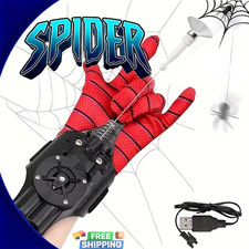 Spider Web Shooter 8ft USB Real Web Slinger and Launcher Toy for Superhero Fans