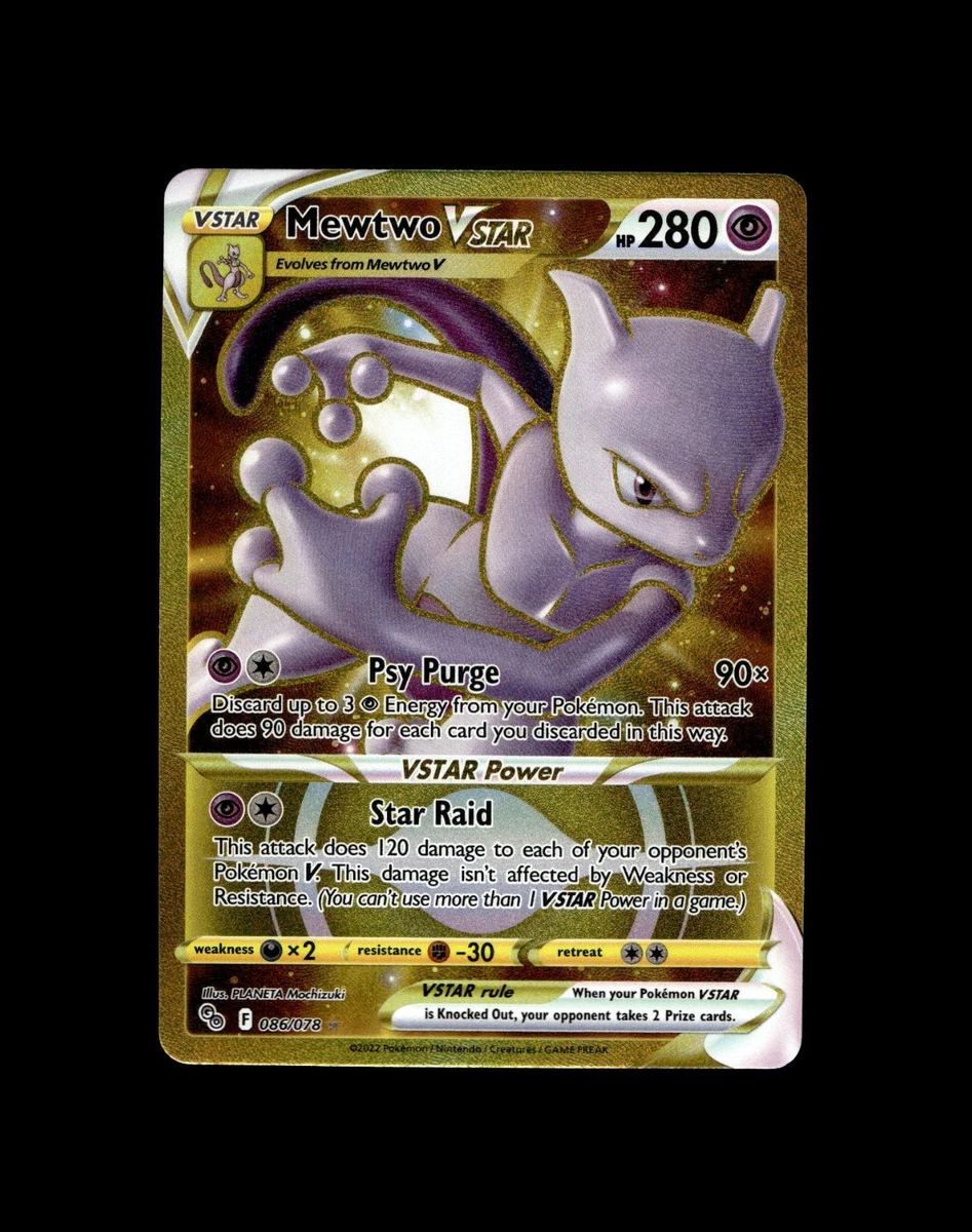 most expensive rare pokemon card 2022 Pokemon Go Mewtwo VSTAR Rainbow Rare CGC 9 Card main image 0