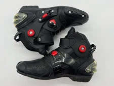 SIDI Mens Size 8.5 Stivali Streetburner Black Low Cut Summer Motorcycle Boots.