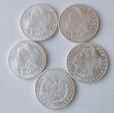 Lot of 5 1902 O  Morgan Silver Dollar $1 BU Brilliant - Uncirculated Condit
