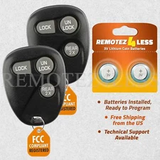 2 for Buick Cadillac Chevy GMC Pontiac Saturn Keyless Remote Car Key Fob 3bt