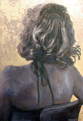 WILLIAM OXER ORIGINAL LEINWAND ''''Lange verlorene Liebe'''' Romanze hübsche Frau Mädchen GEMÄLDE
