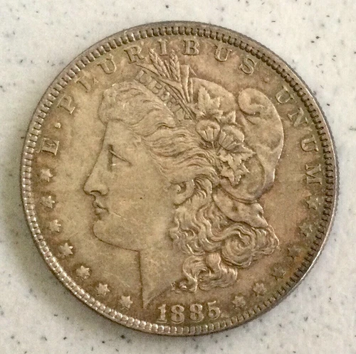 1885 VERY FINE ++.  MORGAN SILVER DOLLAR