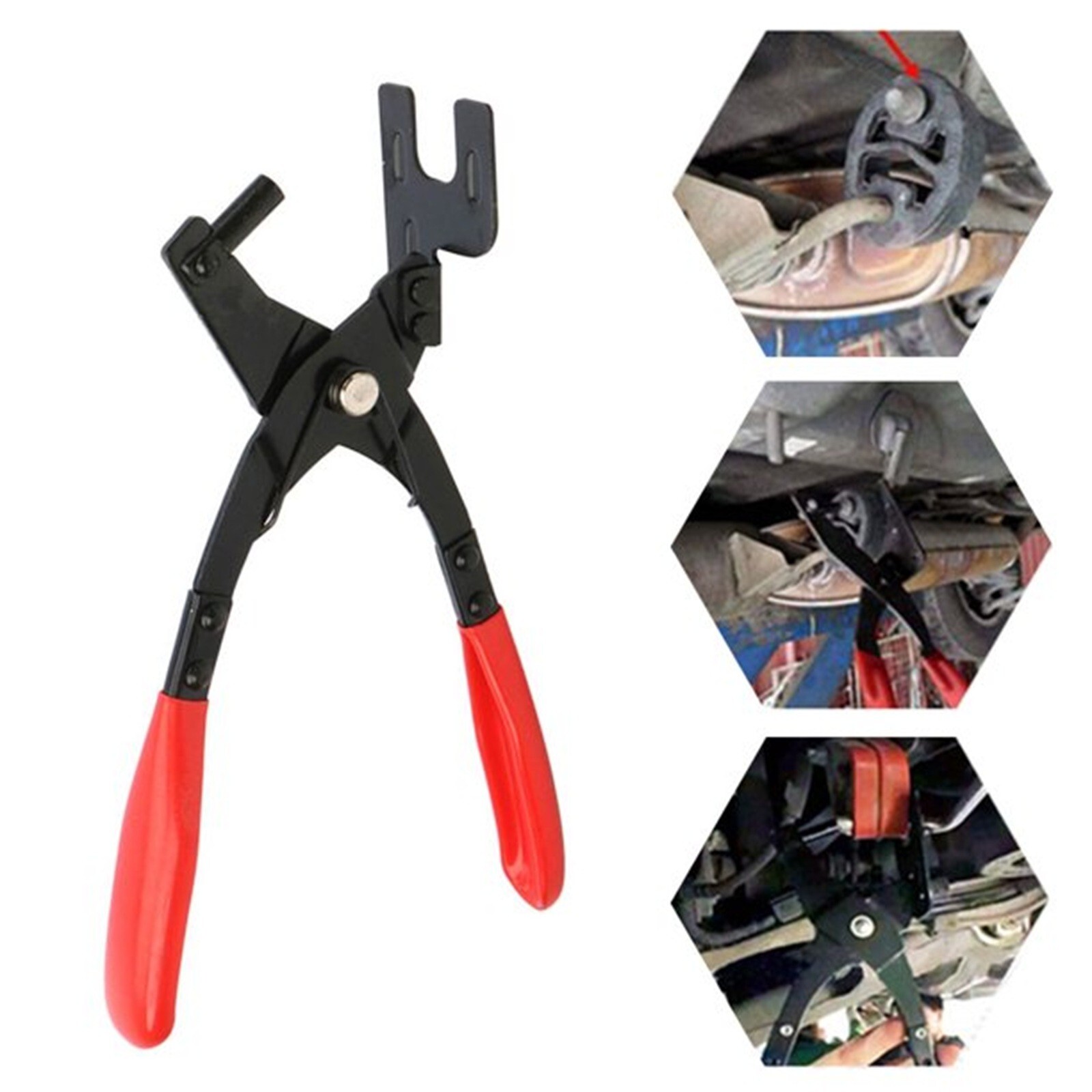 Auto Car Exhaust Hanger Removal Plier Pipe Rubber Grommet Garage Puller