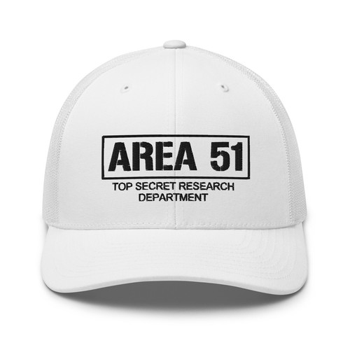 Area 51 Top Secret UFO Alien Trucker Hat for Men Women - Picture 19 of 34